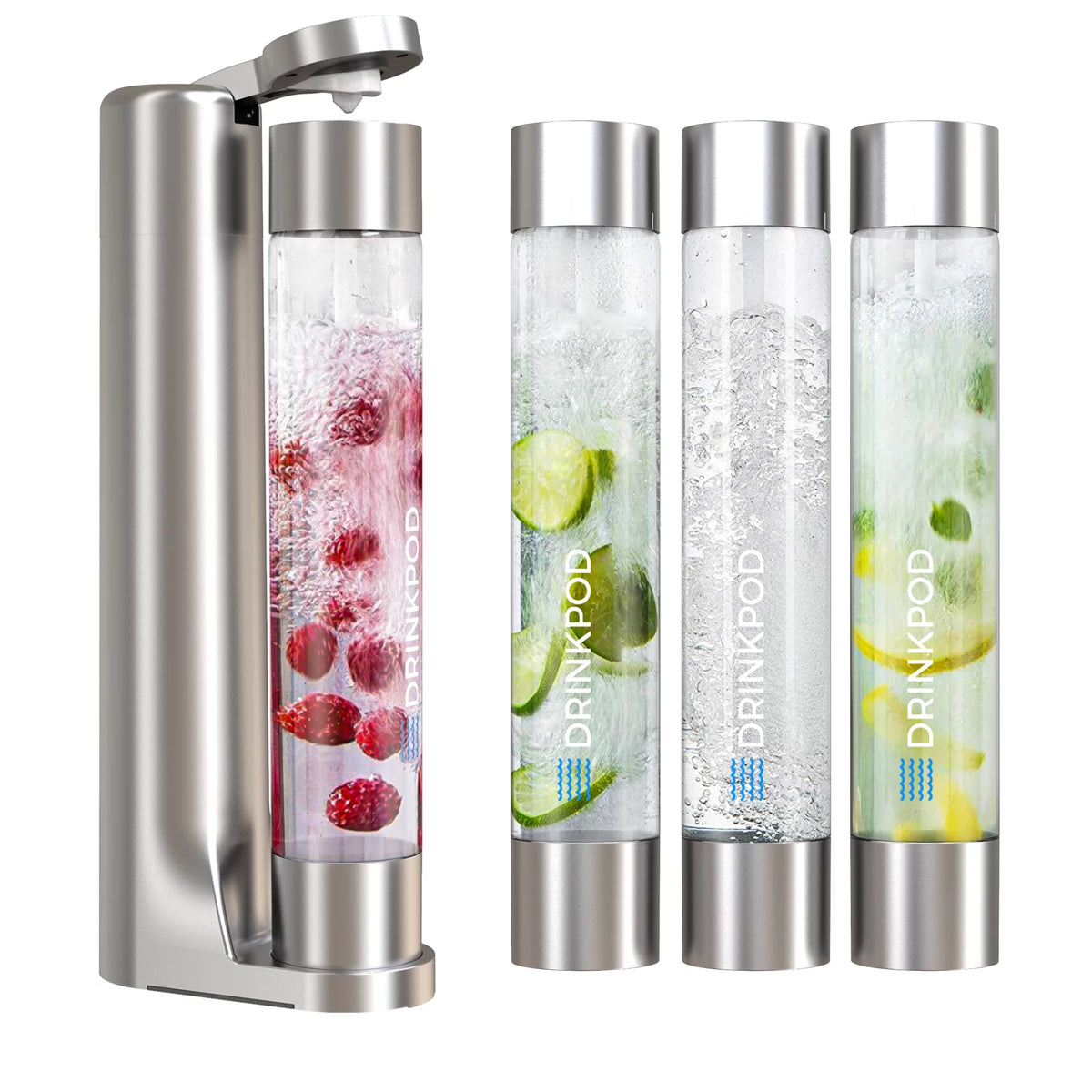 Soda Maker with 2 CO2 Cylinder and 3 PET Bottles W239962