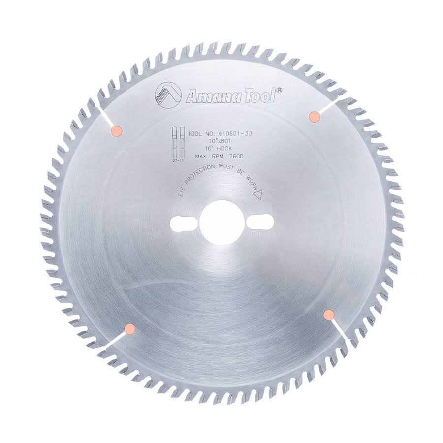 Carbide Tipped 10x22 D x 80T TCG Cut-Off and Crosscut Saw Blade V301102