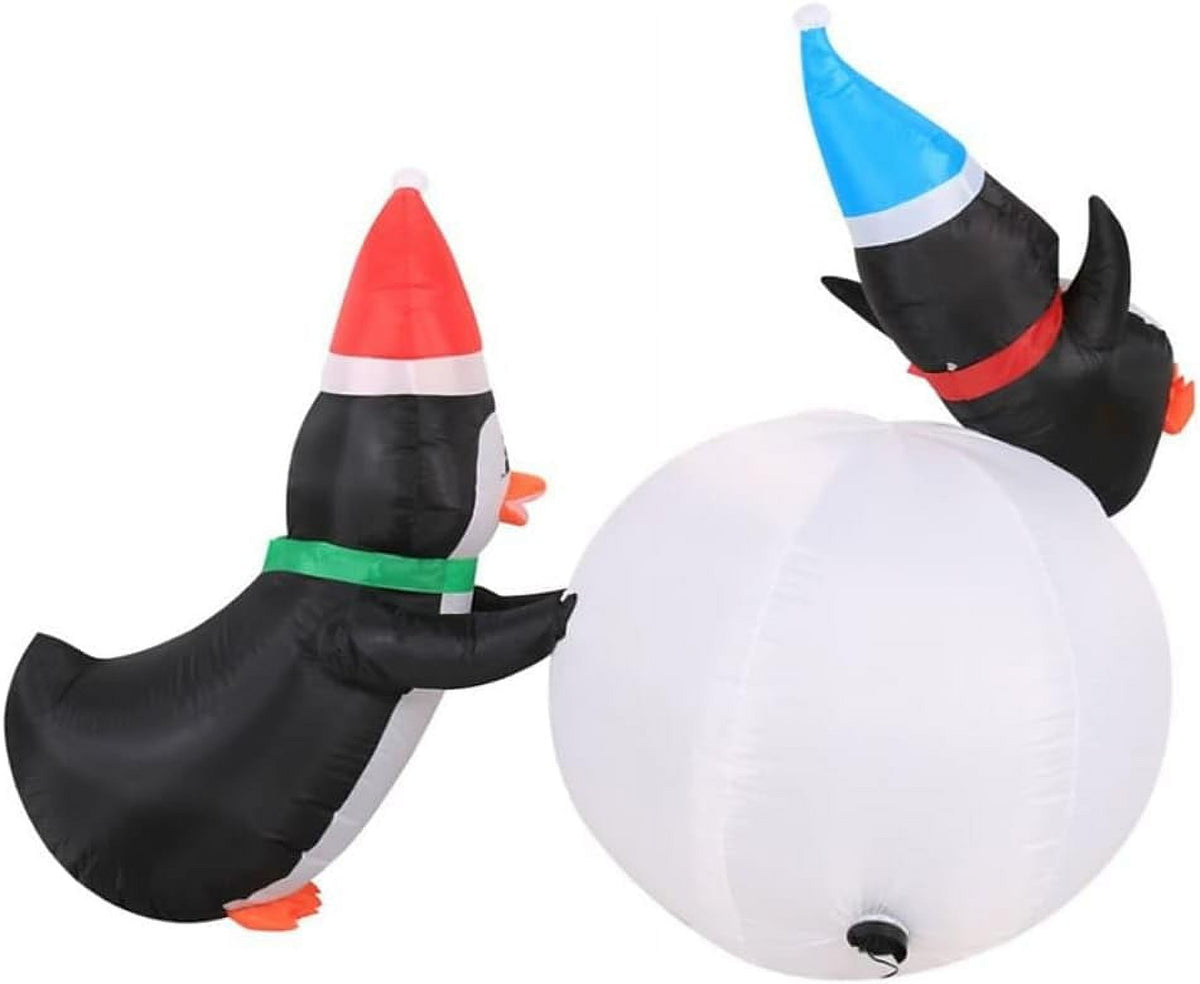 6 Foot Inflatable Penguins With Swirling Lights D120