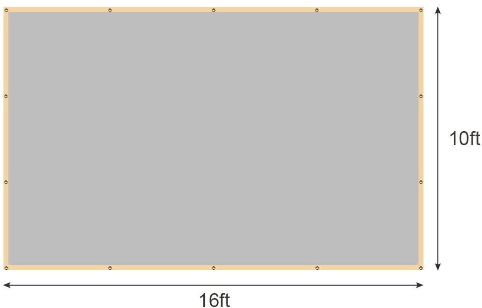 RV Awning Privacy Screen Shade Panel Kit Sunblock Drop 10 x 16ft, Grey E2876