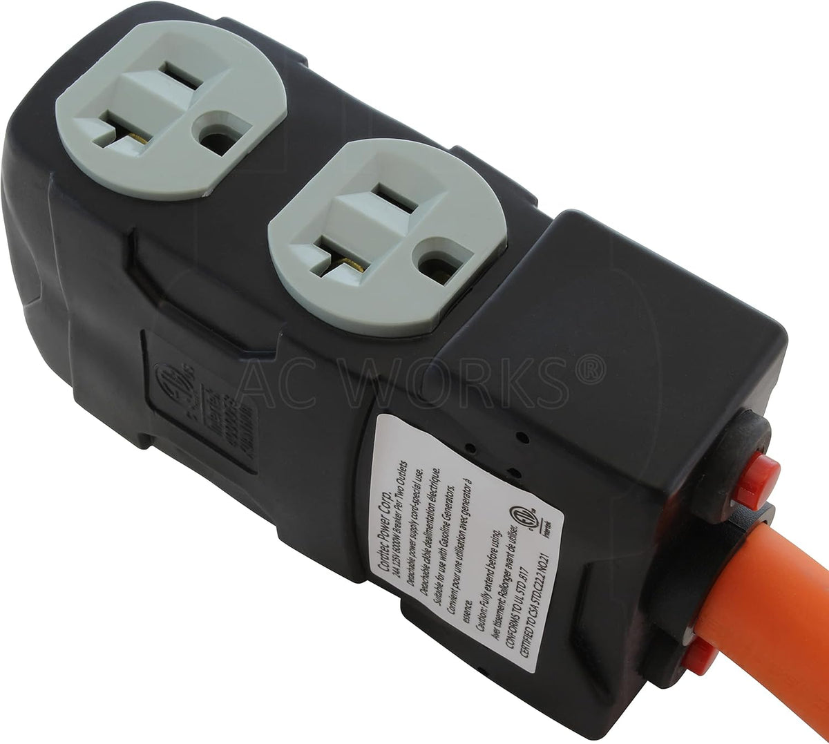 4-Prong 220-Volt Plug to 120-Volt 15/20Amp Household Female Adapter Cord, Pack of 2 G23468