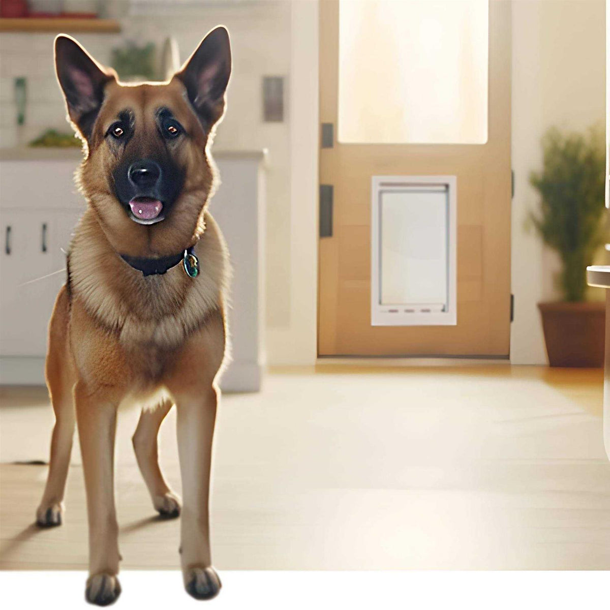 White Aluminum Pet Door V969
