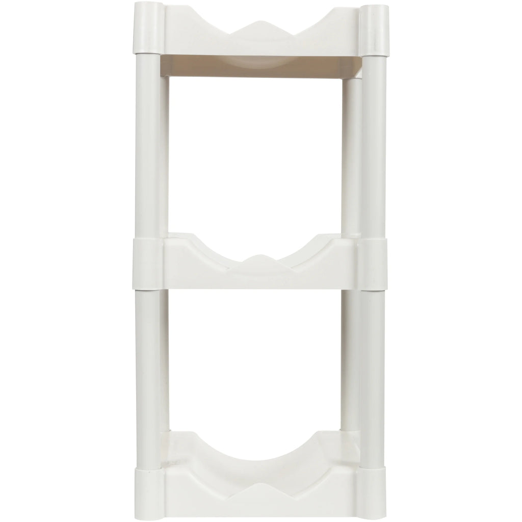 3-Tier White Plastic Storage System with Floor Protector I7305