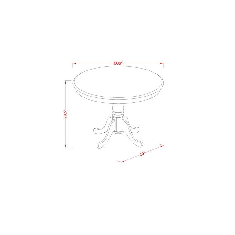 5pc Round Table and 4 Chairs L3910