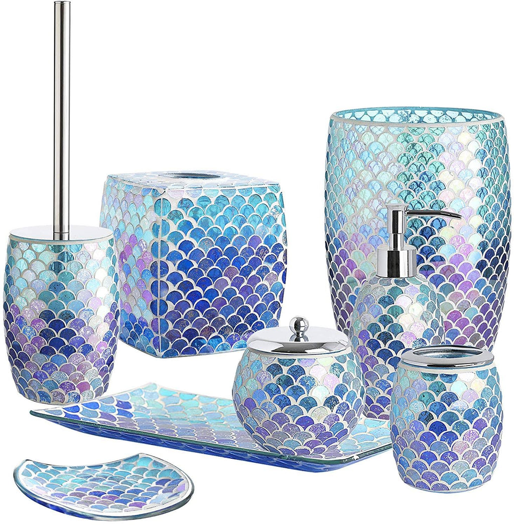 Glass Mosaic Decorative Trash Can R618