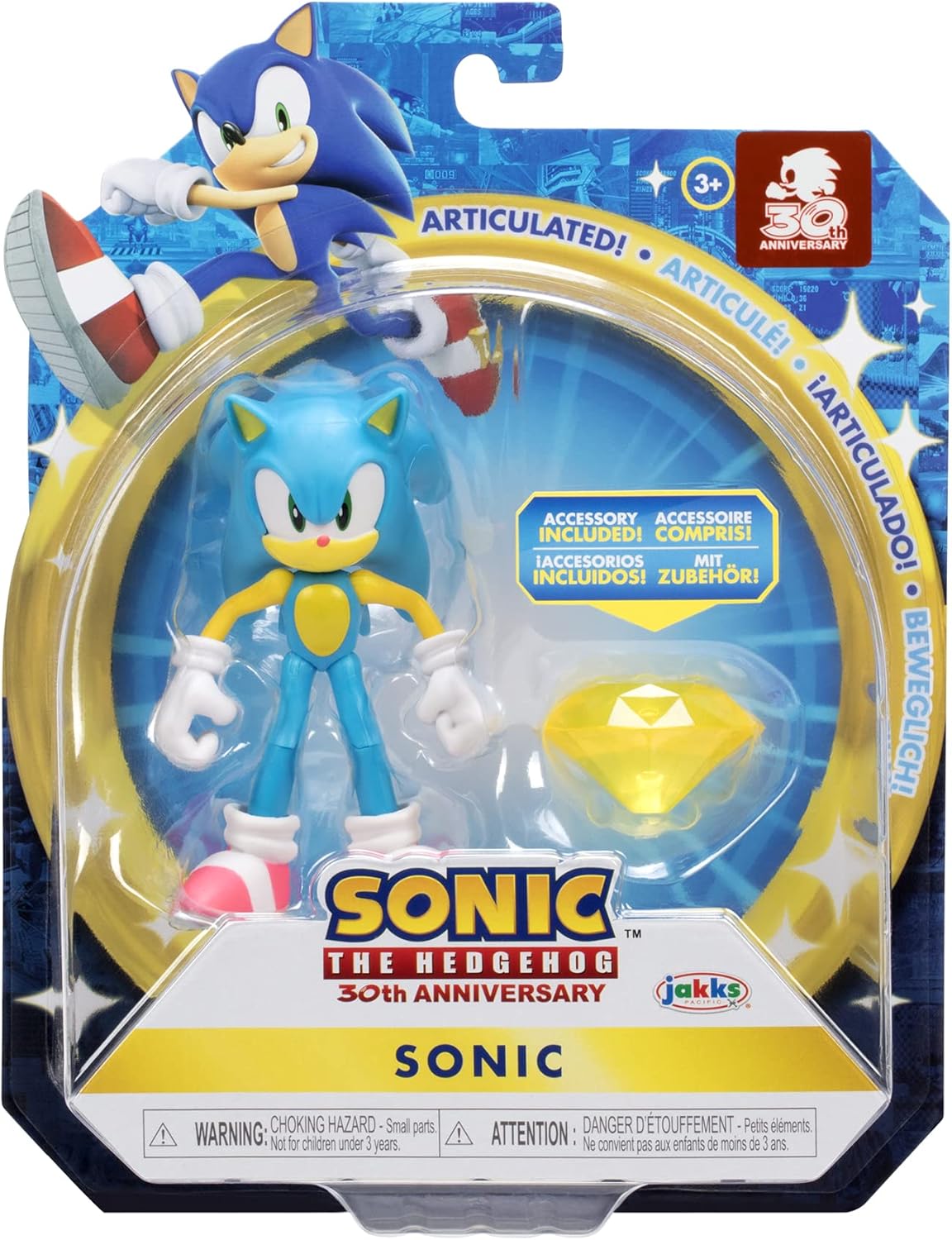 4-Inch Action Figure with Yellow Chaos Emerald A916