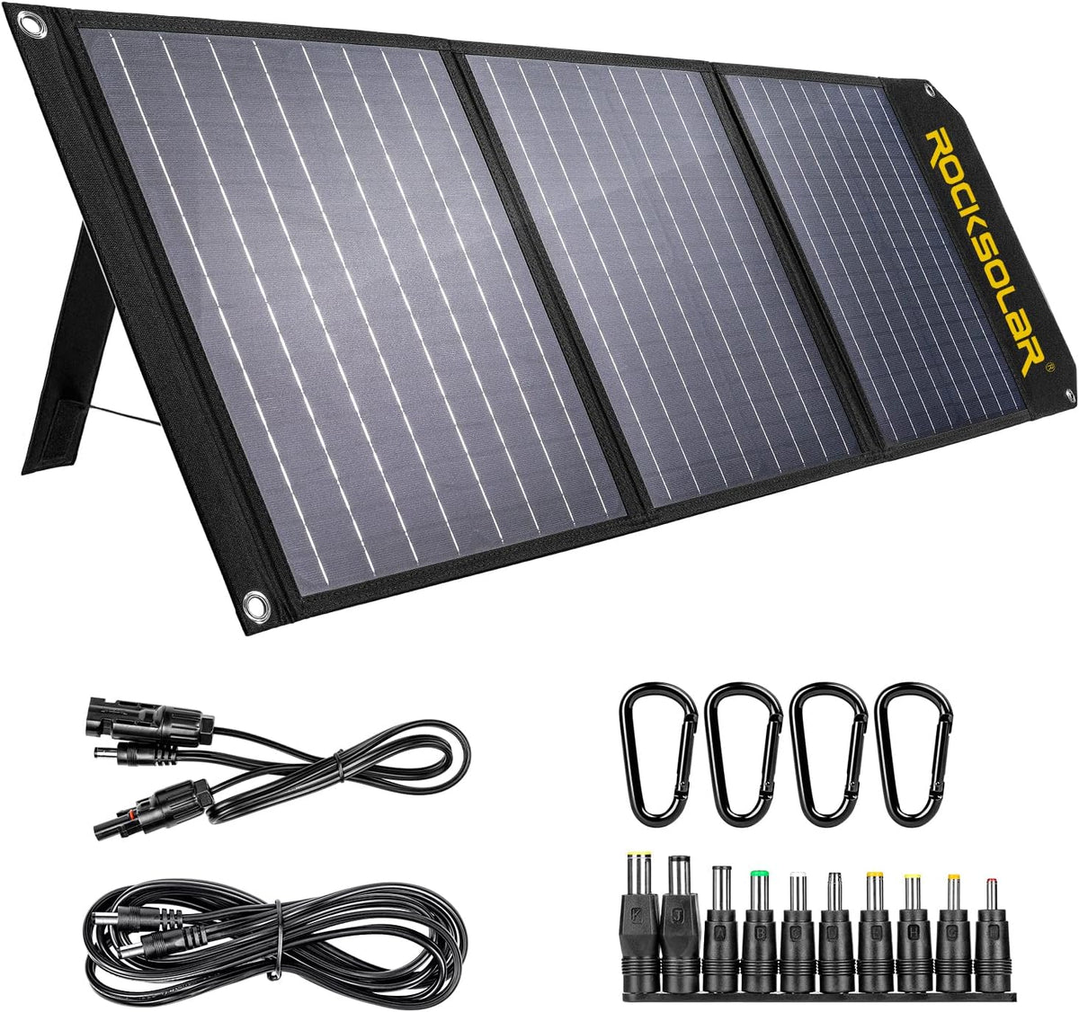 60 Watt Foldable Monocrystalline Solar Panel Kit with 12V DC/USB/USB C PD Outlets S405