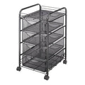 Onyx Mesh File Cart with 4 Drawers T42402