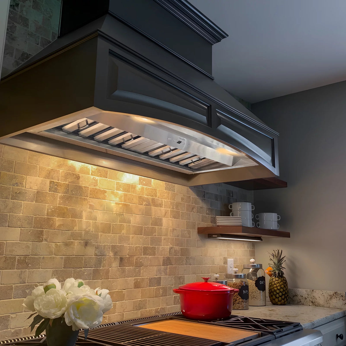 30 Inch Stainless Steel Ducted Range Hood Insert, 600 CFM X827