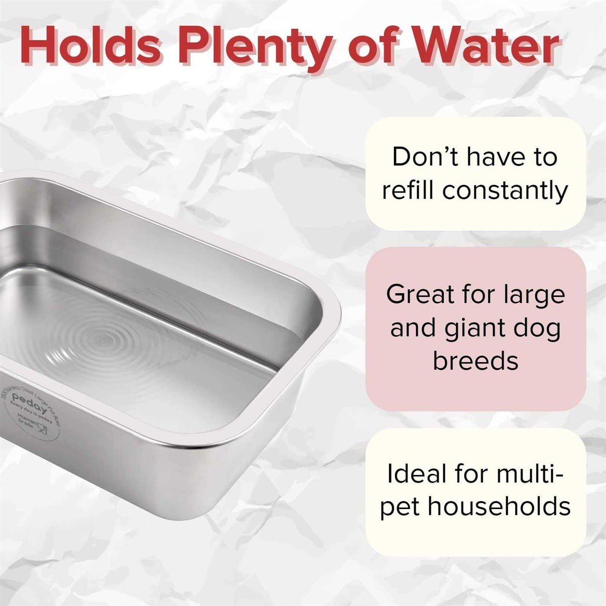 Large 304 Stainless Steel Dog Bowl M22225