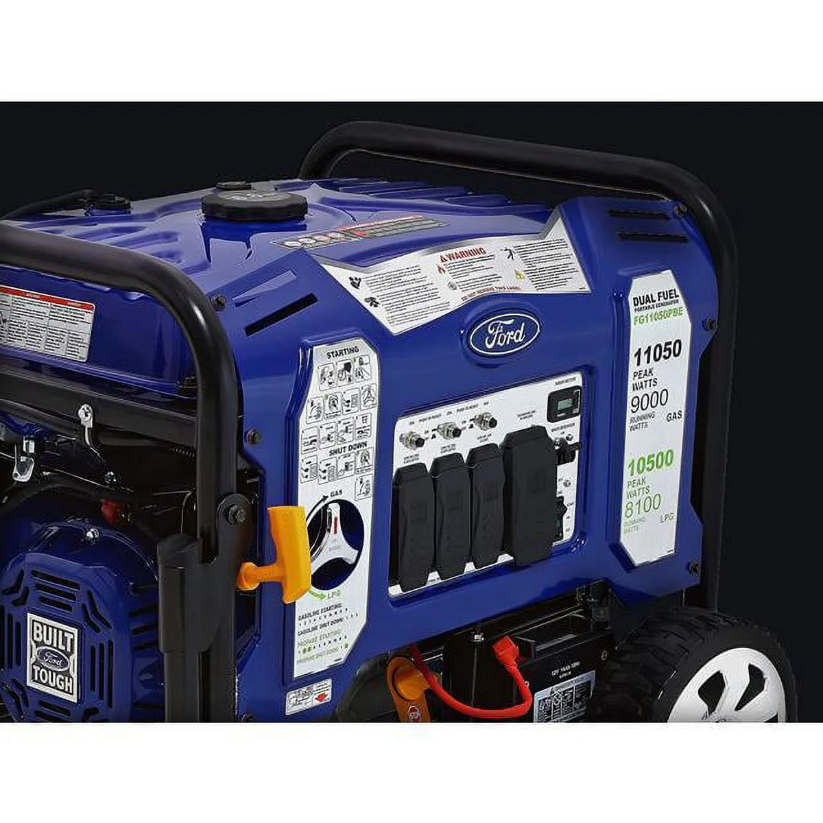 11050W Dual Fuel Portable Electric Start Generator, Blue V2064