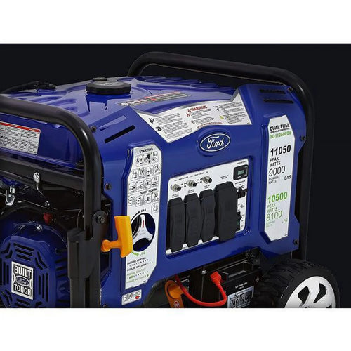 11050W Dual Fuel Portable Electric Start Generator, Blue V2064
