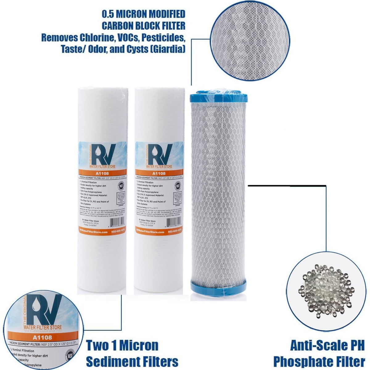 2 Stage Water Filtration System with Anti-Scale Filter X459791