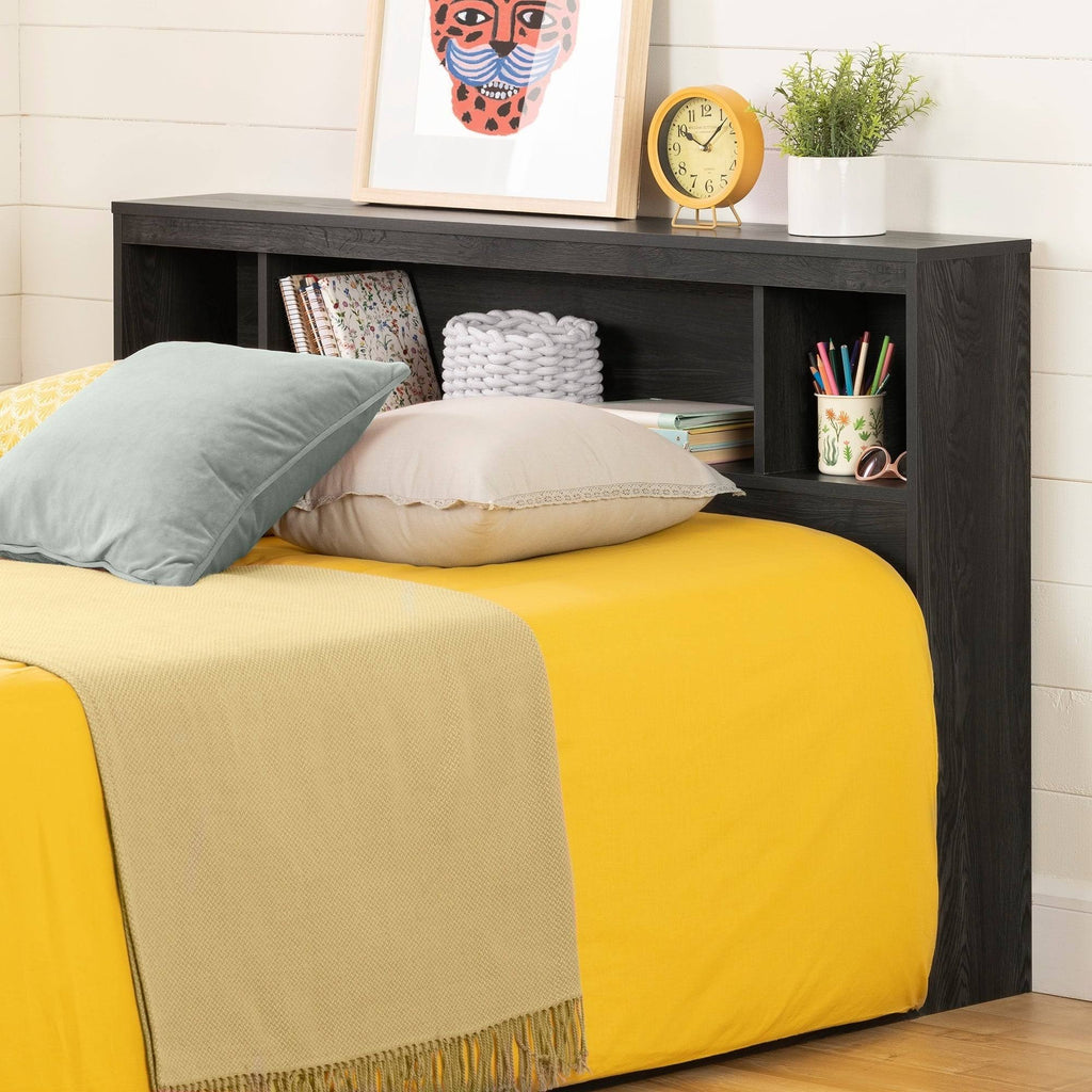 White Full Bookcase Headboard O55836