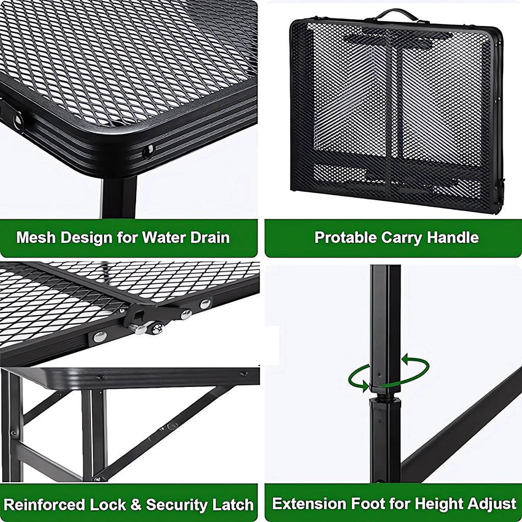 Folding Aluminum Grill Table Q62897