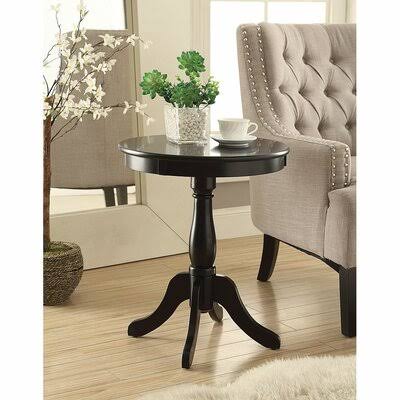 Black Pedestal End Table B9680