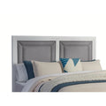 White Wood Queen Upholstered Headboard V2405
