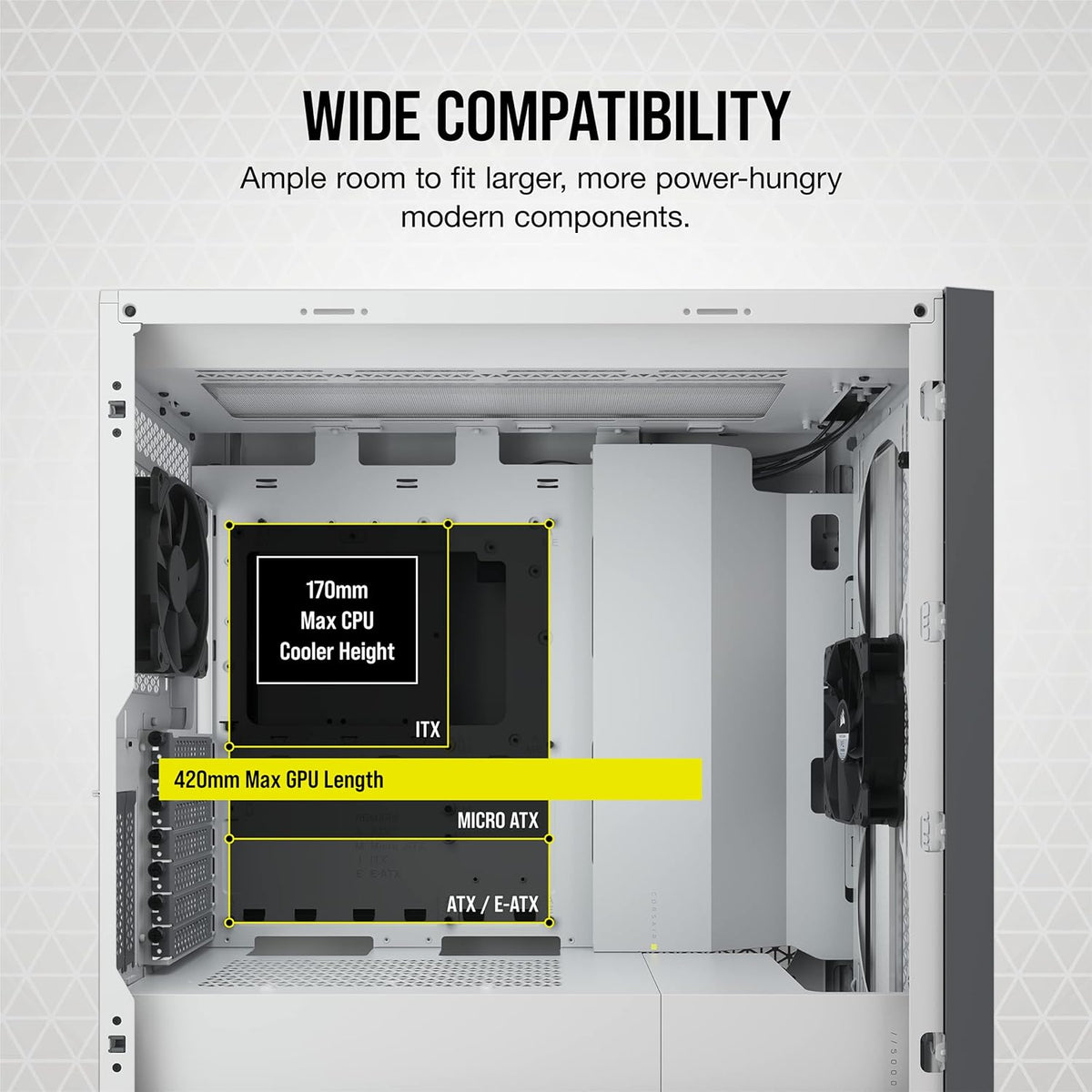White Tempered Glass Mid-Tower ATX PC Case L613