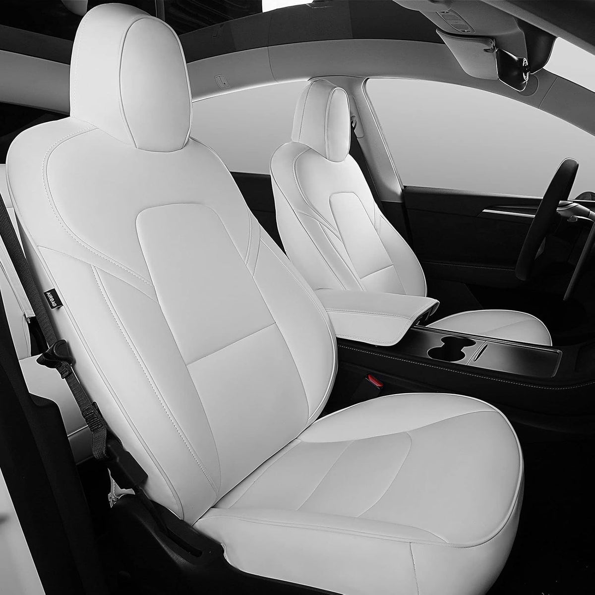 White Nappa Leather Car Seat Cover H87904