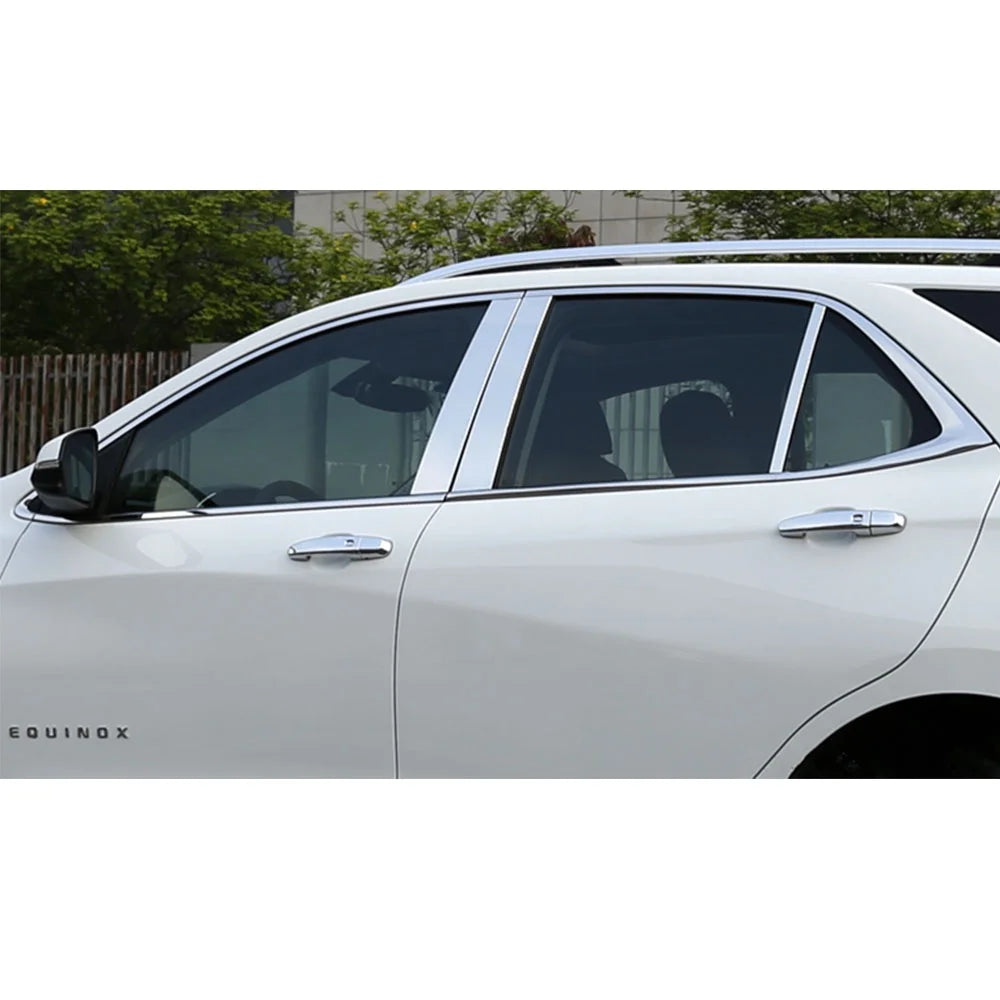 6pcs Chrome Stainless Steel Pillar Post Trims H419030