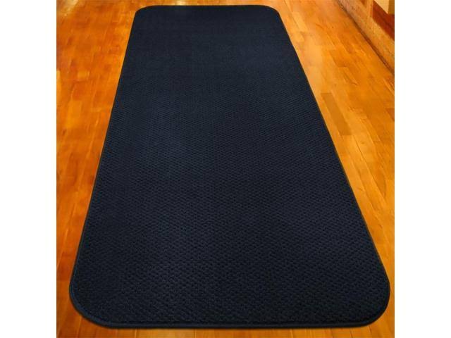 Navy Blue Skid-Resistant Carpet Runner 16 ft. x 27 in. D98396
