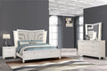 Silver Queen Size Storage LED Headboard Bed and Nightstand O712