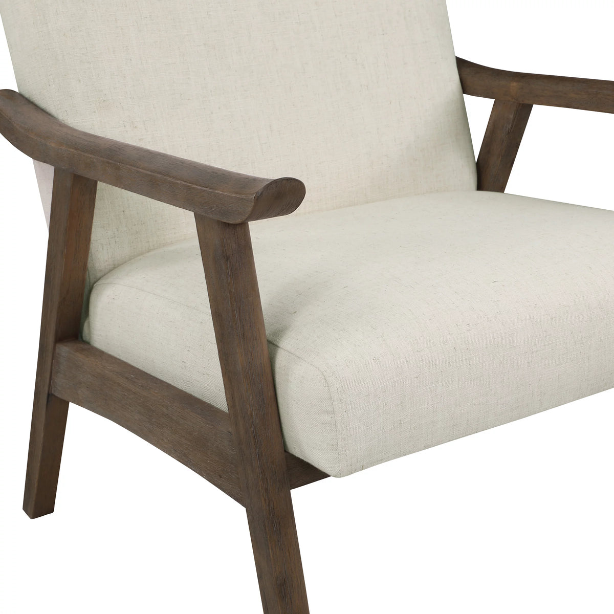 Linen White Fabric Armchair X2740