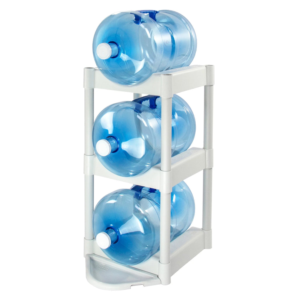 3-Tier White Plastic Storage System with Floor Protector I7305
