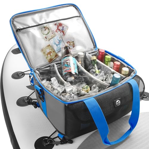 Waterproof Hard Bottom SUP Cooler Deck Bag with Mesh Front Pocket O711805