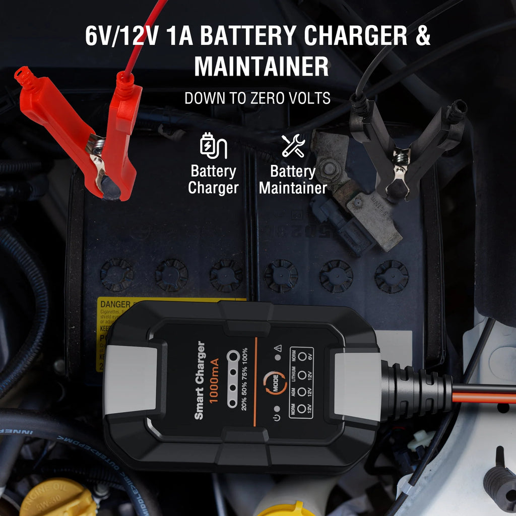 6V/12V 1A Trickle Charger Battery Maintainer J1213