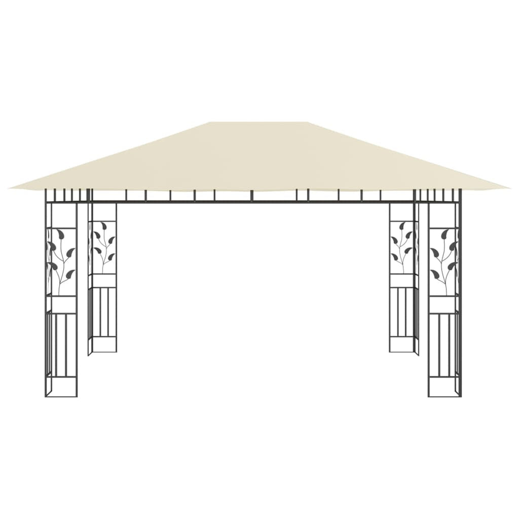Gazebo with Mosquito Net 13.1'x9.8'x9' Cream B162950