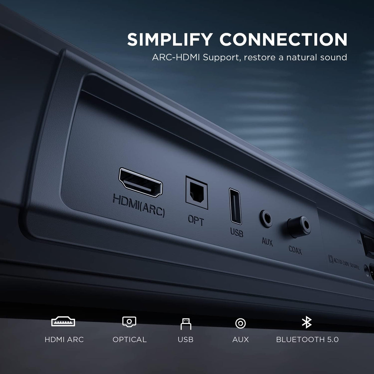 240W 2.1 Sound Bar with 6.5'' Wireless Subwoofer U951811