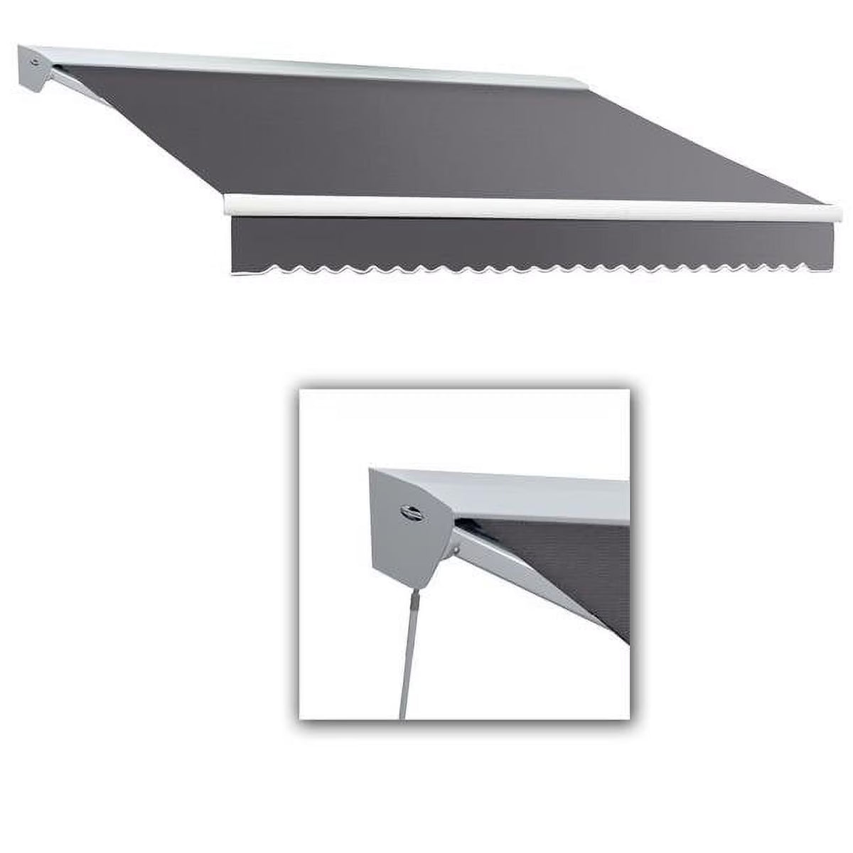 10 ft. Motor with Remote Retractable Awning, Gun Metal Gray F958277