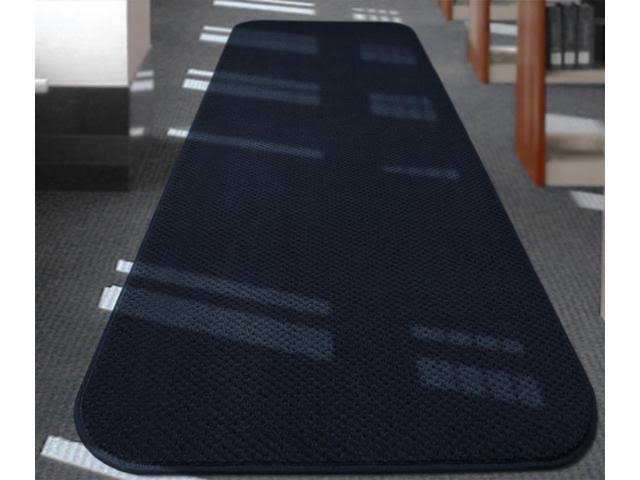 Navy Blue Skid-Resistant Carpet Runner 16 ft. x 27 in. D98396