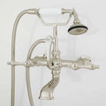 Wall Mounted Tub Filler Faucet with Lever Handles and Hand Shower L321