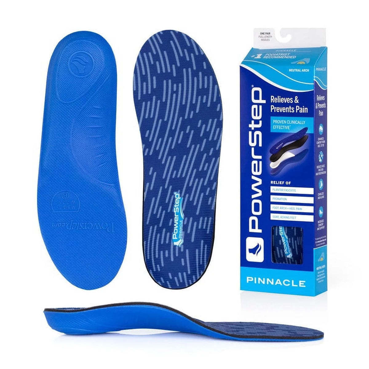 Full Length Orthotic Shoe Insoles with Neutral Arch Support S635