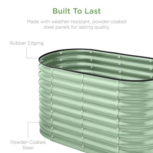 8x2x2ft Metal Raised Garden Bed, Charcoal K1480