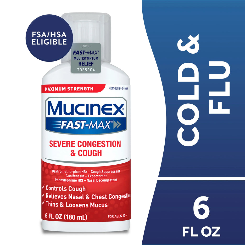 Severe Congestion & Cough Cold and Flu Liquid Medicine, 6 fl oz P90084