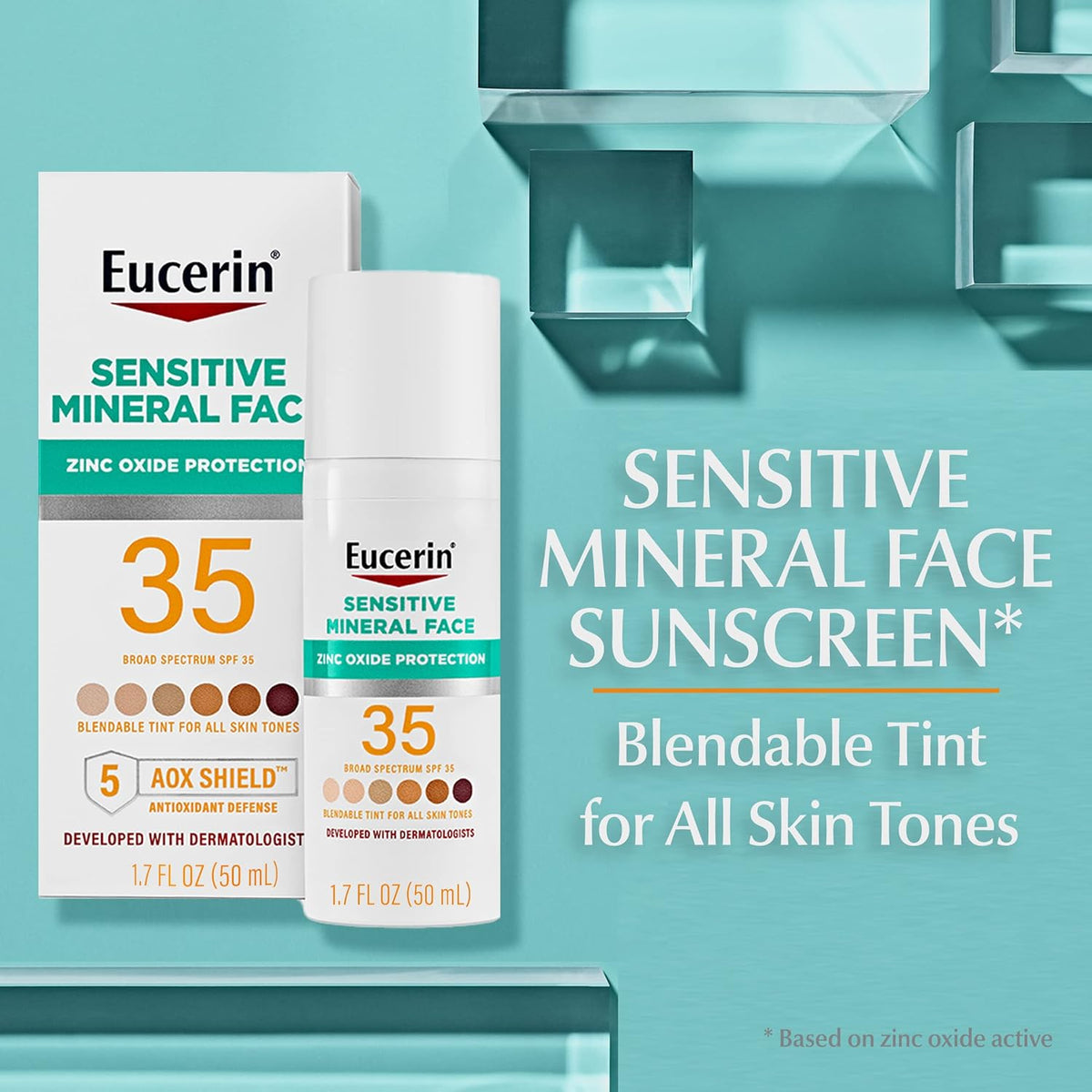 Tinted Mineral Face Sunscreen Lotion SPF 35, 1.7 Fl Oz Y1320