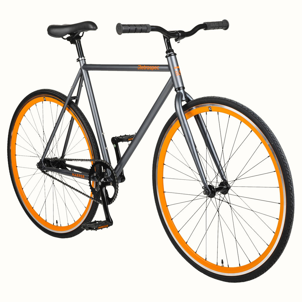 Black Single-Speed Commuter Bike with Foot Brake, Size 43cm - XS O2587