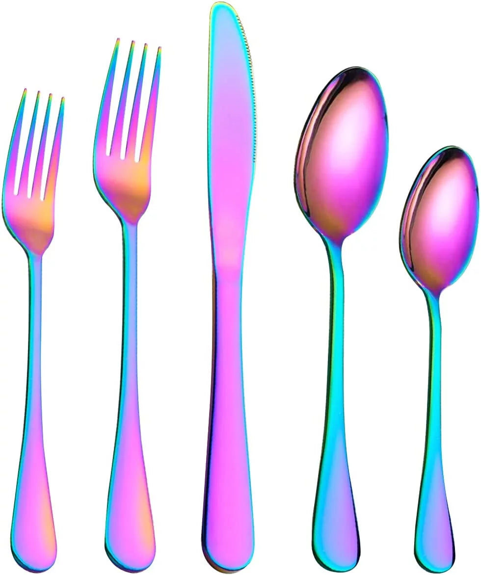 20 Piece Stainless Steel Titanium Plated Flatware Set M421