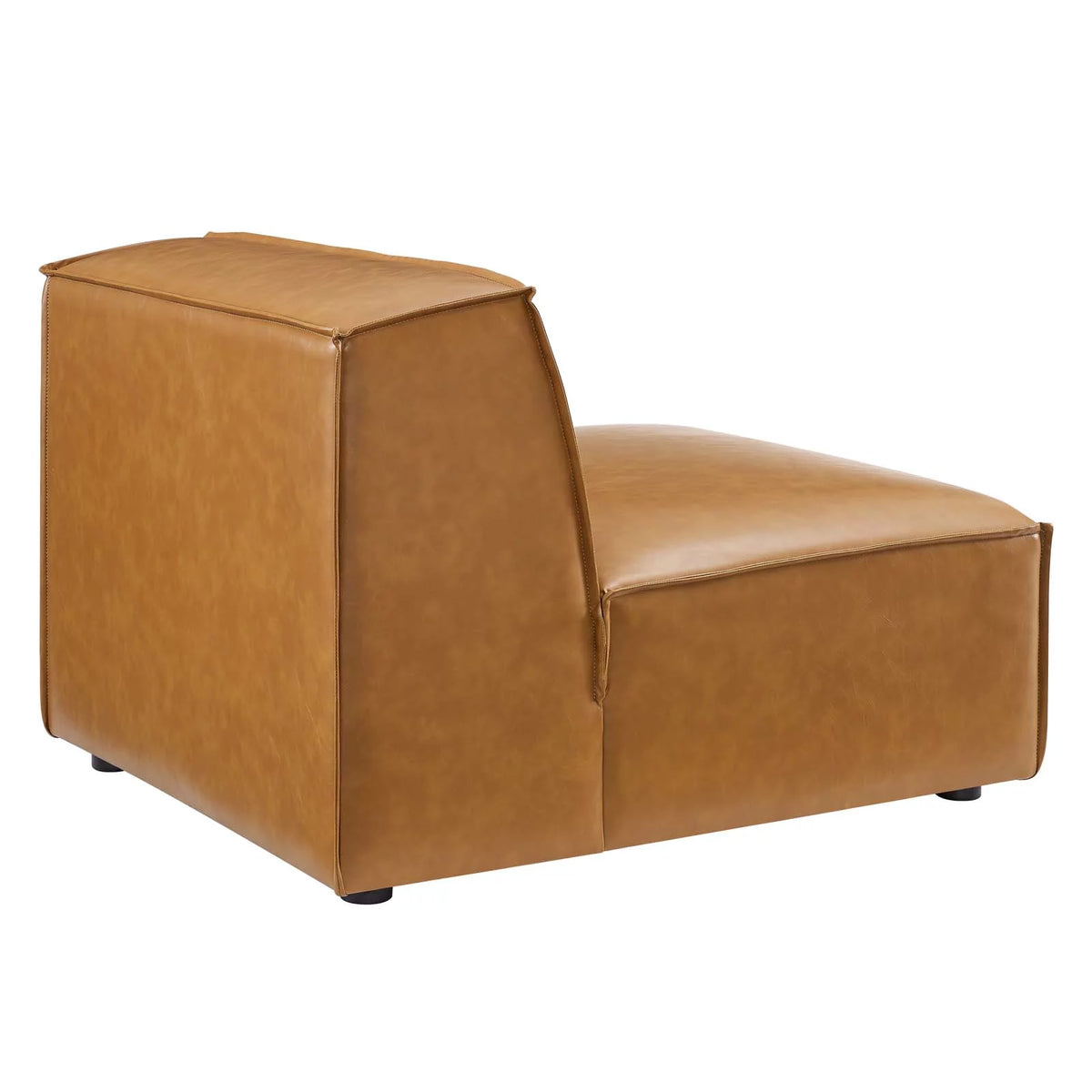 Tan 6-Piece Vegan Leather Sectional Sofa L96430