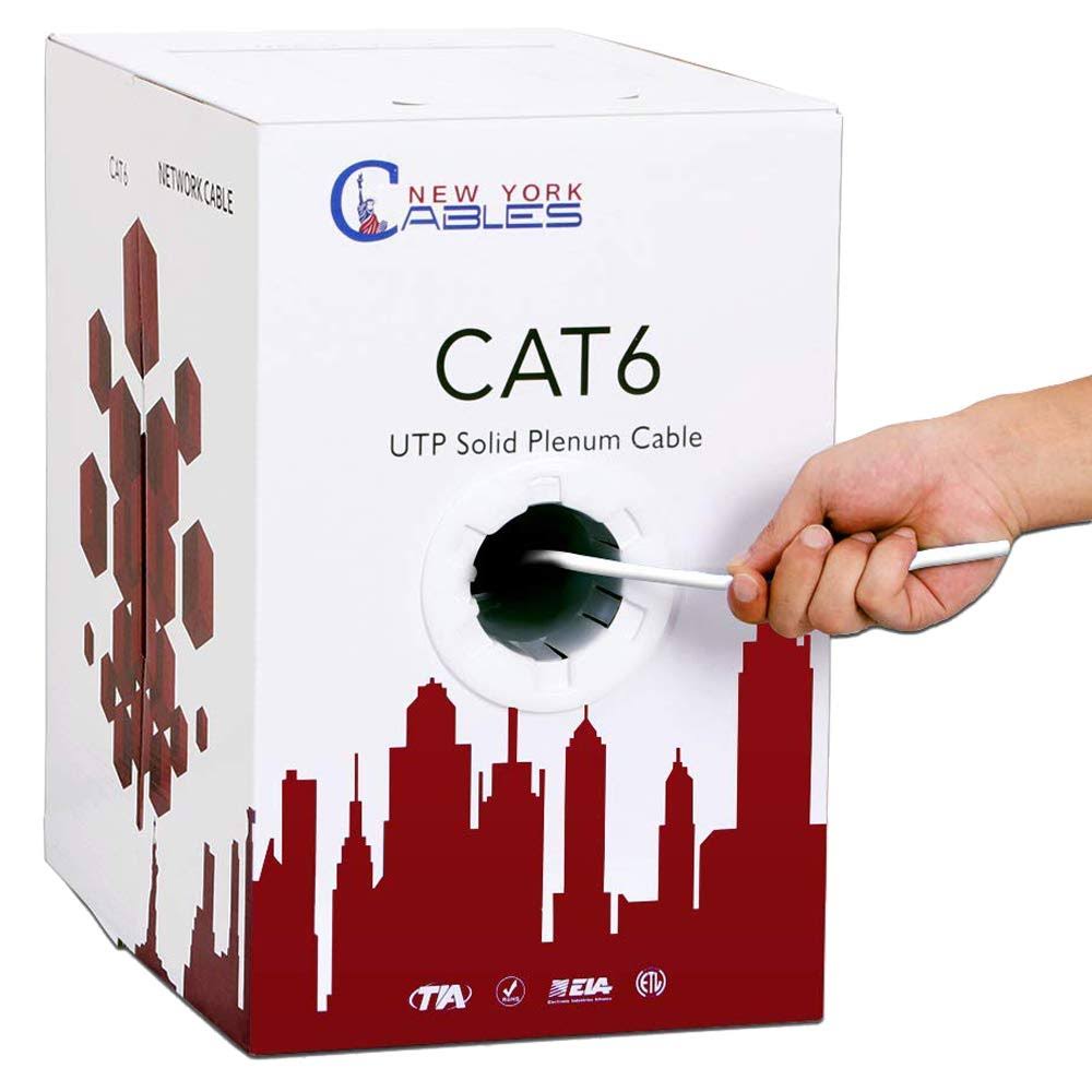 White Cat6 Plenum Bulk Cable 1000ft UTP H70444