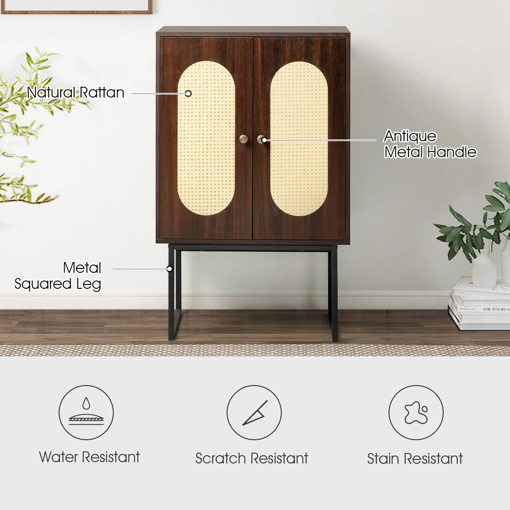 36" Rattan Woven 2 Door Sideboard W73463