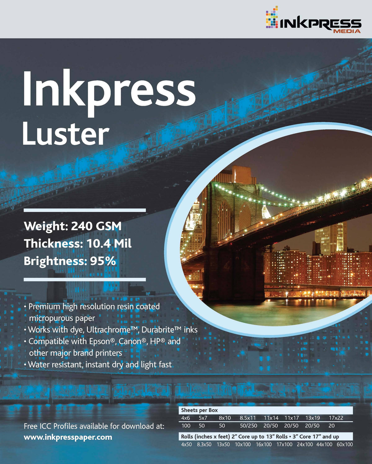 Luster Premium Photo Paper Roll X53465