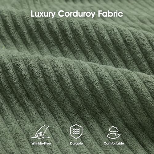 Green Corduroy 4 in 1 Convertible Futon Sofa Bed H289