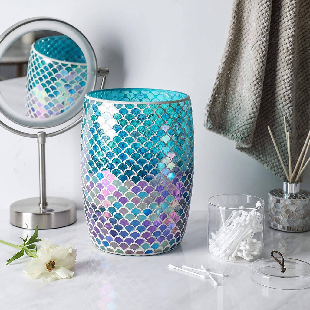 Glass Mosaic Decorative Trash Can R618