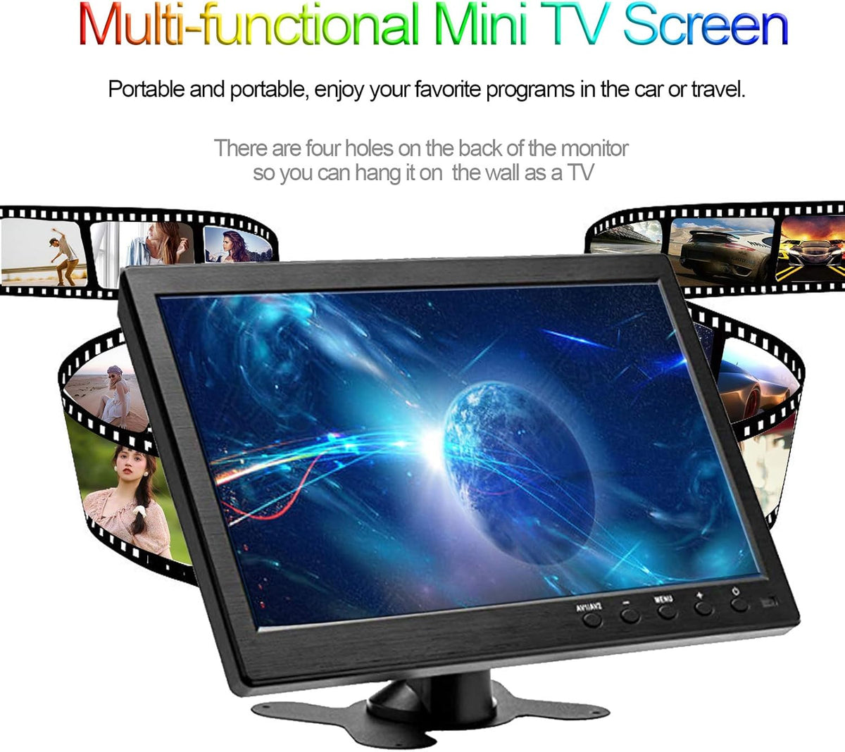 10.1 Inch LCD Security CCTV Monitor with HDMI Input Cable G514223