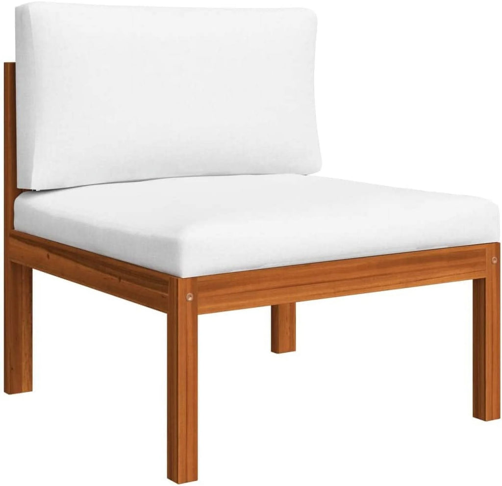 12 Piece Cream Solid Acacia Wood Patio Lounge Set Z245