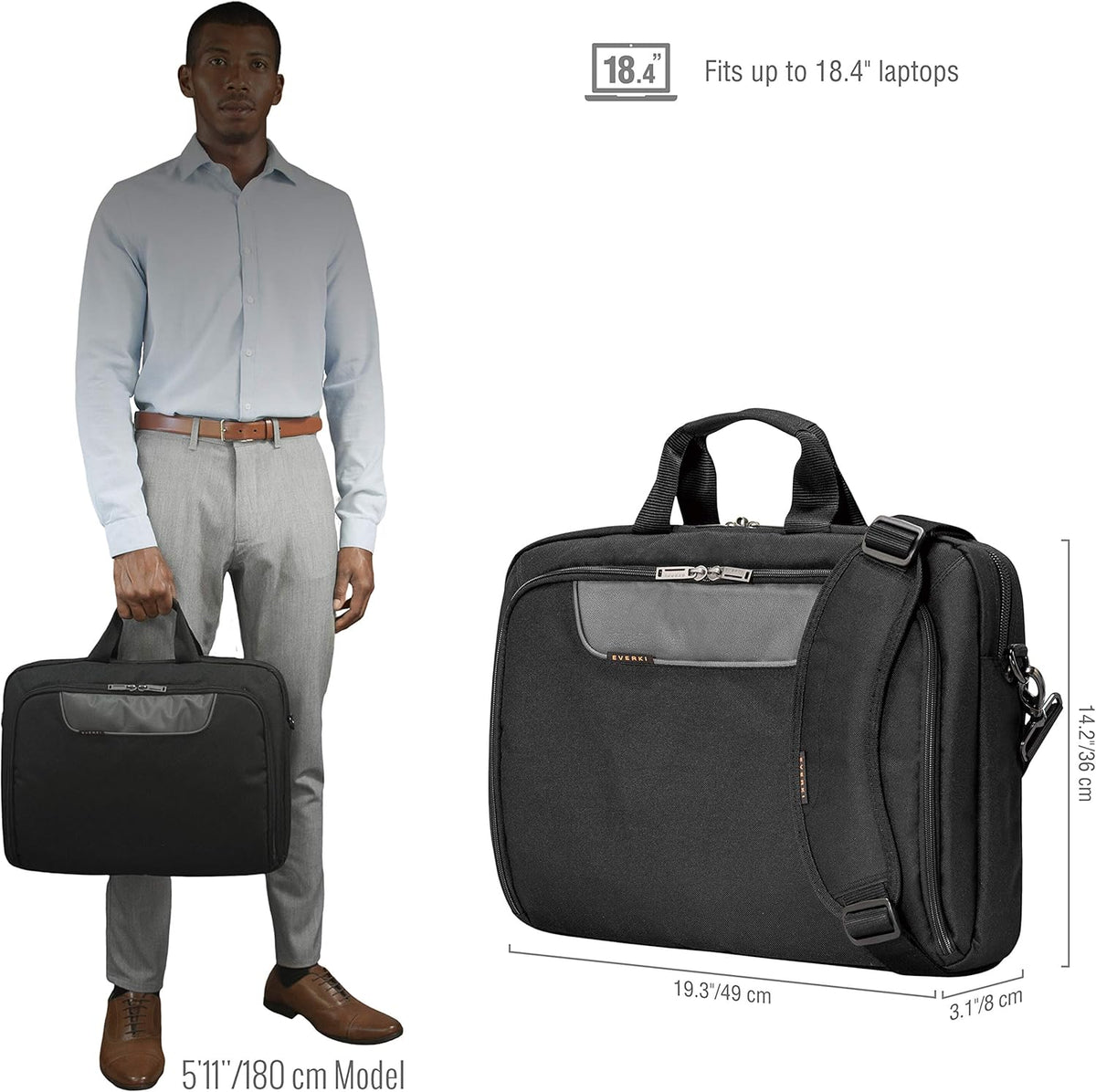 18.4-Inch Laptop Bag Briefcase R7072